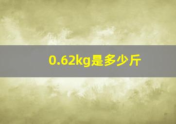 0.62kg是多少斤