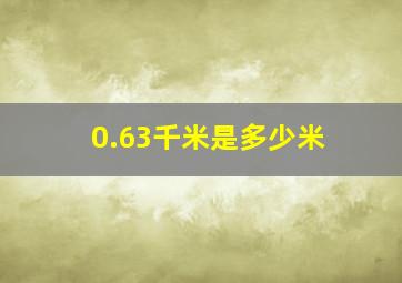 0.63千米是多少米