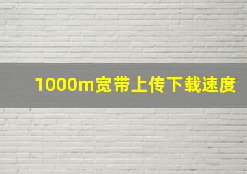 1000m宽带上传下载速度