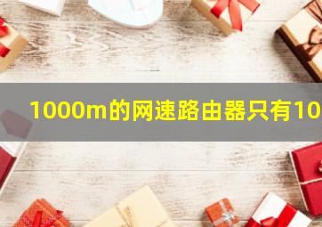 1000m的网速路由器只有100m