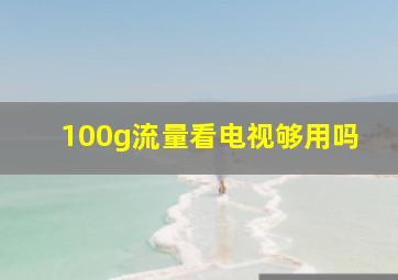 100g流量看电视够用吗