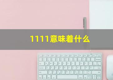 1111意味着什么