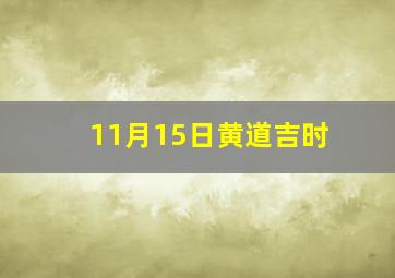 11月15日黄道吉时