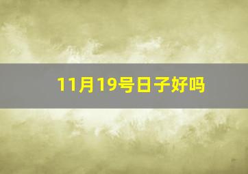 11月19号日子好吗