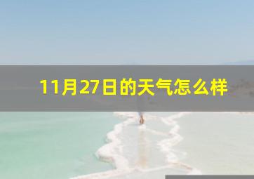 11月27日的天气怎么样