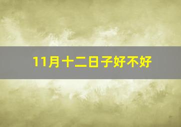 11月十二日子好不好