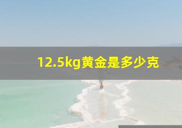 12.5kg黄金是多少克