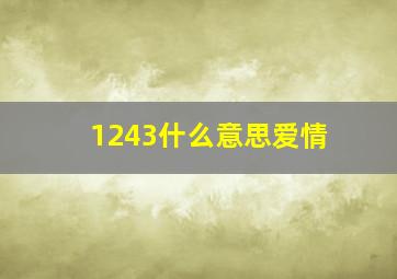 1243什么意思爱情