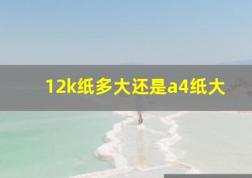 12k纸多大还是a4纸大