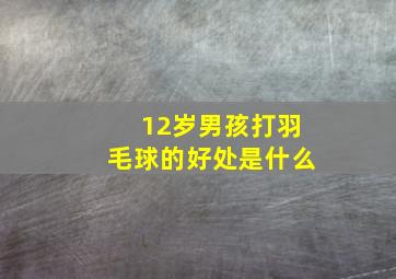 12岁男孩打羽毛球的好处是什么