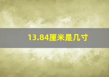 13.84厘米是几寸