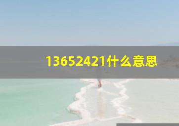 13652421什么意思