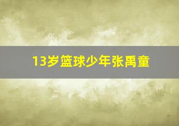 13岁篮球少年张禹童