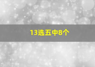 13选五中8个