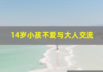 14岁小孩不爱与大人交流