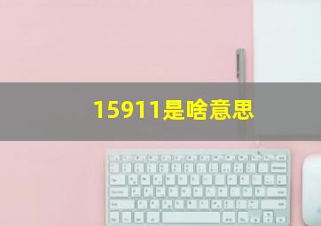 15911是啥意思