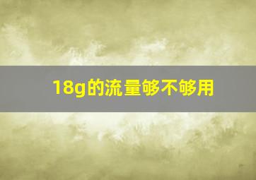 18g的流量够不够用