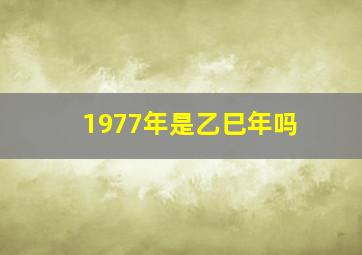 1977年是乙巳年吗