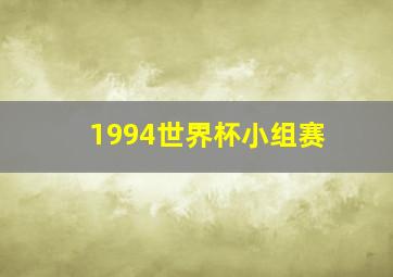 1994世界杯小组赛