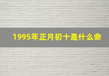 1995年正月初十是什么命