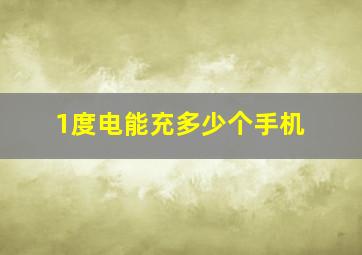 1度电能充多少个手机