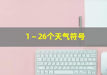 1～26个天气符号