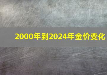 2000年到2024年金价变化