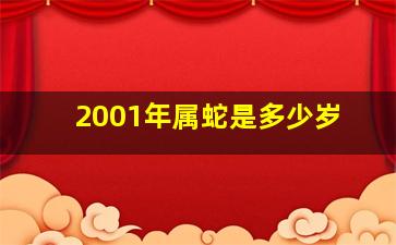 2001年属蛇是多少岁