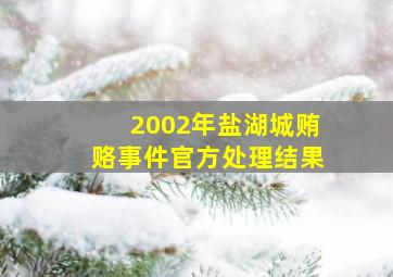 2002年盐湖城贿赂事件官方处理结果