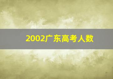 2002广东高考人数