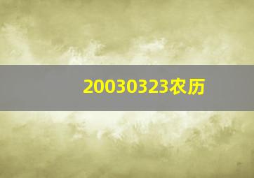 20030323农历