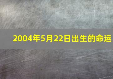 2004年5月22日出生的命运