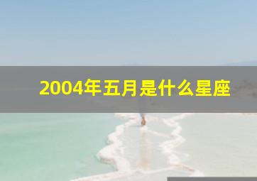 2004年五月是什么星座