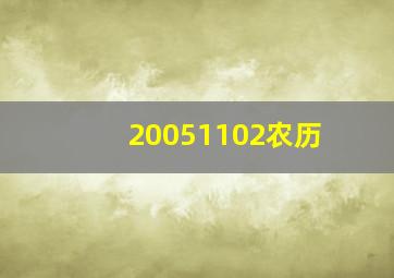 20051102农历