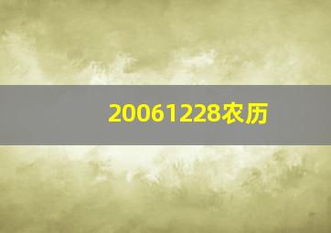 20061228农历