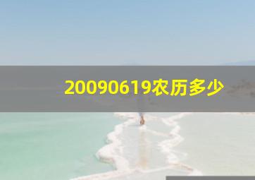 20090619农历多少