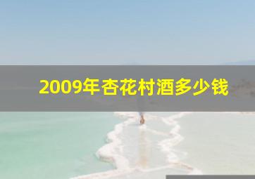 2009年杏花村酒多少钱