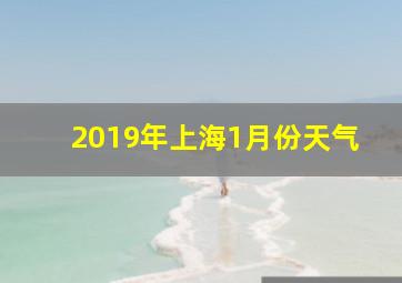 2019年上海1月份天气