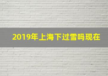 2019年上海下过雪吗现在