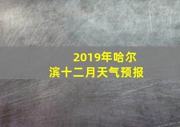 2019年哈尔滨十二月天气预报