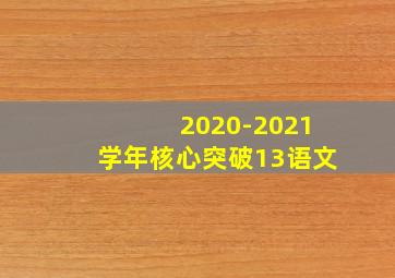 2020-2021学年核心突破13语文