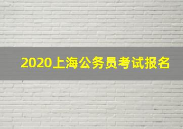 2020上海公务员考试报名