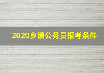 2020乡镇公务员报考条件