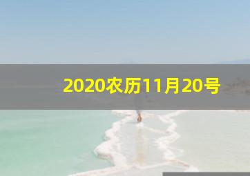 2020农历11月20号