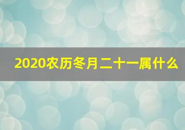 2020农历冬月二十一属什么