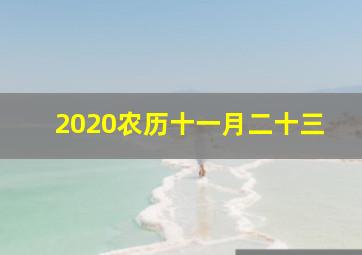 2020农历十一月二十三