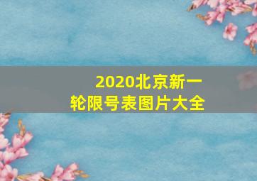 2020北京新一轮限号表图片大全