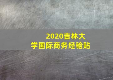 2020吉林大学国际商务经验贴