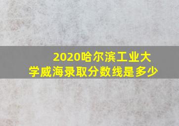 2020哈尔滨工业大学威海录取分数线是多少