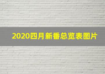 2020四月新番总览表图片